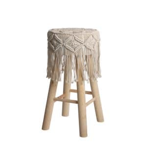 Macrame skammel 61 cm høj